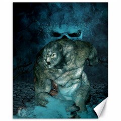 Aweome Troll With Skulls In The Night Canvas 16  X 20  by FantasyWorld7