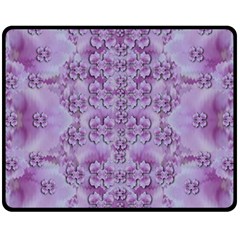 Baroque Fantasy Flowers Ornate Festive Fleece Blanket (medium)  by pepitasart