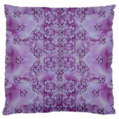 Baroque Fantasy Flowers Ornate Festive Large Cushion Case (two Sides) by pepitasart