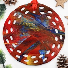 Electric Guitar Round Filigree Ornament (two Sides)