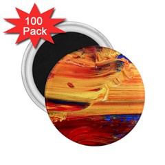 Rainbow Waves 2 25  Magnets (100 Pack) 