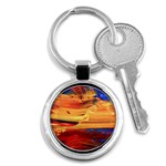 RAINBOW WAVES Key Chain (Round) Front