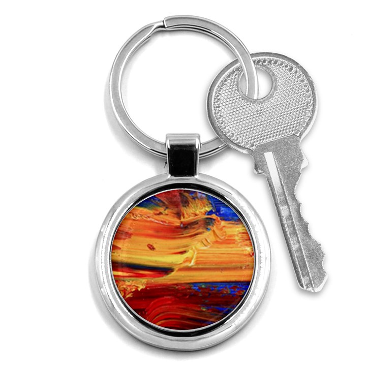 RAINBOW WAVES Key Chain (Round)