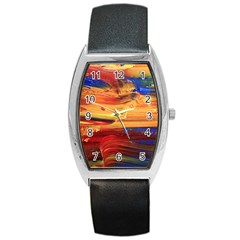 Rainbow Waves Barrel Style Metal Watch by WILLBIRDWELL