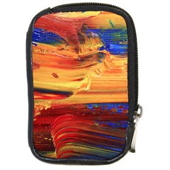 Rainbow Waves Compact Camera Leather Case by WILLBIRDWELL