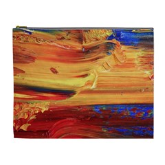 Rainbow Waves Cosmetic Bag (xl) by WILLBIRDWELL