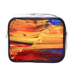 Rainbow Waves Mini Toiletries Bag (one Side) by WILLBIRDWELL