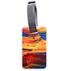 Rainbow Waves Luggage Tag (one Side) by WILLBIRDWELL