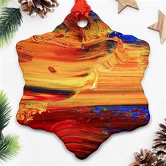 Rainbow Waves Ornament (snowflake)