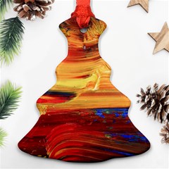 Rainbow Waves Ornament (christmas Tree) 