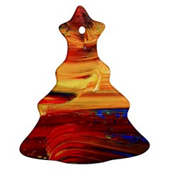 Rainbow Waves Christmas Tree Ornament (two Sides) by WILLBIRDWELL