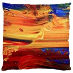 RAINBOW WAVES Large Cushion Case (Two Sides) Front