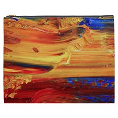 Rainbow Waves Cosmetic Bag (xxxl) by WILLBIRDWELL