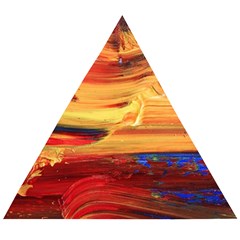 Rainbow Waves Wooden Puzzle Triangle by WILLBIRDWELL