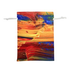 Rainbow Waves Lightweight Drawstring Pouch (l)