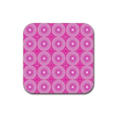 Fashionista Stripes 11 Rubber Coaster (square)  by impacteesstreetwearsix