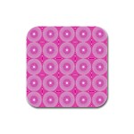 Fashionista Stripes 11 Rubber Square Coaster (4 pack)  Front