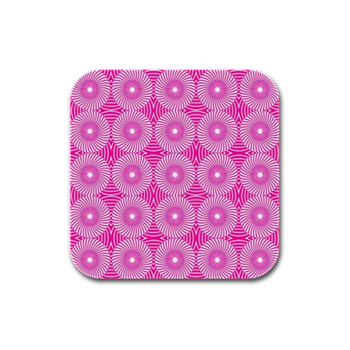 Fashionista Stripes 11 Rubber Square Coaster (4 pack) 