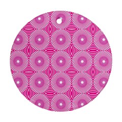 Fashionista Stripes 11 Round Ornament (two Sides) by impacteesstreetwearsix