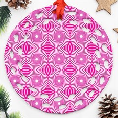 Fashionista Stripes 11 Ornament (round Filigree)