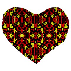 Abp Rby 5 Large 19  Premium Flano Heart Shape Cushions by ArtworkByPatrick