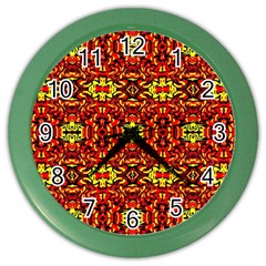 Hs Rby 5 Color Wall Clock by ArtworkByPatrick