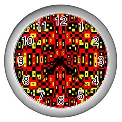 Hs Rby 6 Wall Clock (silver) by ArtworkByPatrick