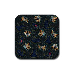 King And Queen Rubber Square Coaster (4 Pack)  by Mezalola