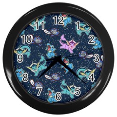 Water Type Wall Clock (black) by Mezalola