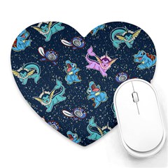 Water Type Heart Mousepads by Mezalola