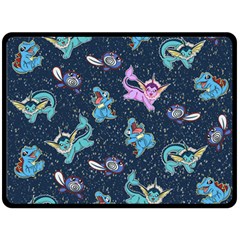 Water Type Double Sided Fleece Blanket (large)  by Mezalola