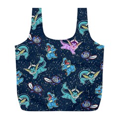 Water Type Full Print Recycle Bag (l) by Mezalola