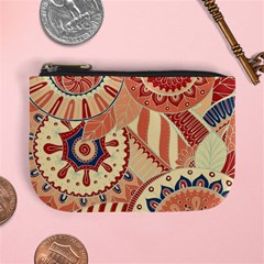 Pop Art Paisley Flowers Ornaments Multicolored 4 Mini Coin Purse by EDDArt