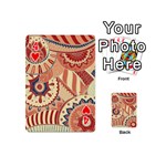 Pop Art Paisley Flowers Ornaments Multicolored 4 Playing Cards 54 Designs (Mini) Front - Heart4