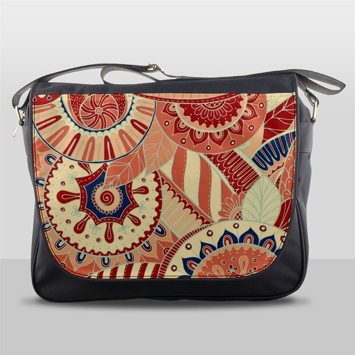 Pop Art Paisley Flowers Ornaments Multicolored 4 Messenger Bag