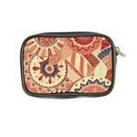 Pop Art Paisley Flowers Ornaments Multicolored 4 Background Solid Dark Red Coin Purse Back