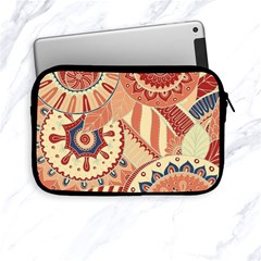 Pop Art Paisley Flowers Ornaments Multicolored 4 Background Solid Dark Red Apple Ipad Mini Zipper Cases