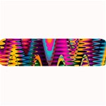 Multicolored Wave Distortion Zigzag Chevrons 2 Background Color Solid Black Large Bar Mats 32 x8.5  Bar Mat