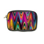 Multicolored Wave Distortion Zigzag Chevrons 2 Background Color Solid Black Coin Purse Front