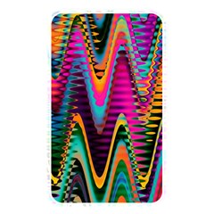 Multicolored Wave Distortion Zigzag Chevrons 2 Background Color Solid Black Memory Card Reader (rectangular) by EDDArt