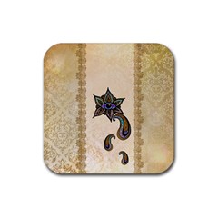 The Fantasy Eye, Mandala Design Rubber Coaster (square)  by FantasyWorld7