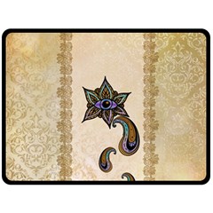 The Fantasy Eye, Mandala Design Double Sided Fleece Blanket (large)  by FantasyWorld7