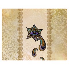 The Fantasy Eye, Mandala Design Double Sided Flano Blanket (medium)  by FantasyWorld7