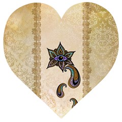 The Fantasy Eye, Mandala Design Wooden Puzzle Heart