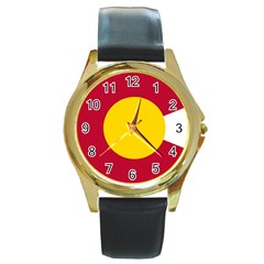 Colorado State Flag Symbol Round Gold Metal Watch by FlagGallery