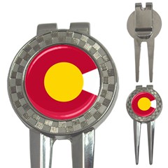 Colorado State Flag Symbol 3-in-1 Golf Divots by FlagGallery