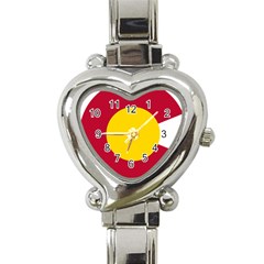 Colorado State Flag Symbol Heart Italian Charm Watch by FlagGallery