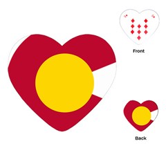 Colorado State Flag Symbol Playing Cards Single Design (heart) by FlagGallery