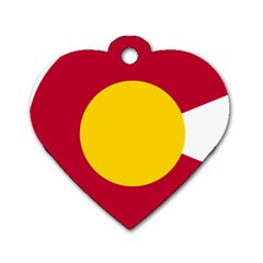 Colorado State Flag Symbol Dog Tag Heart (two Sides) by FlagGallery