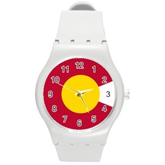 Colorado State Flag Symbol Round Plastic Sport Watch (m) by FlagGallery